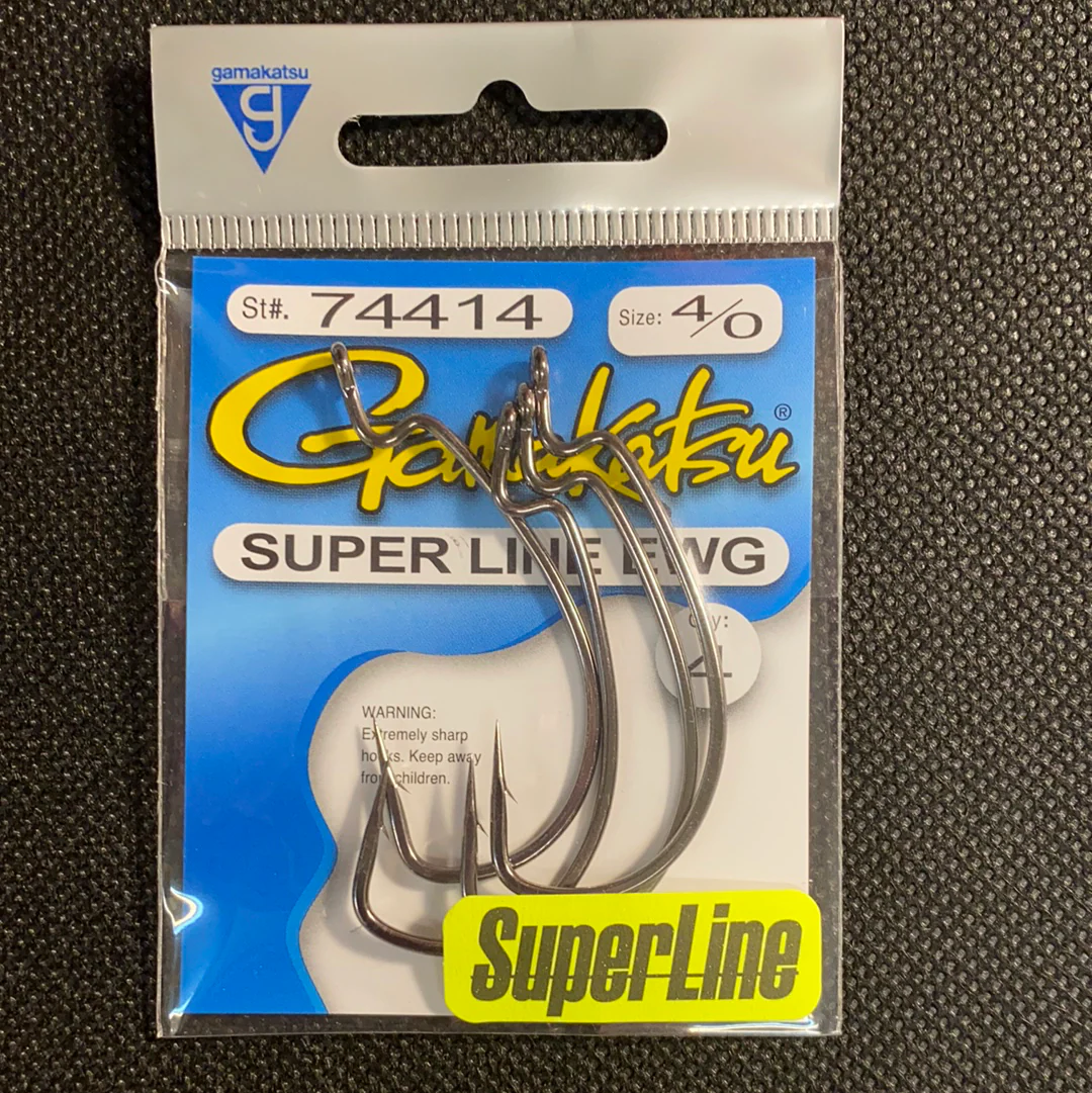  4/0 EWG hooks for power shotting bass fishing