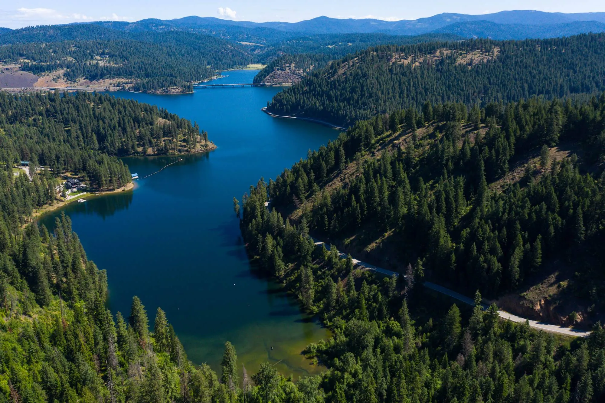  beautiful shot of Coeur d'Alene Lake 