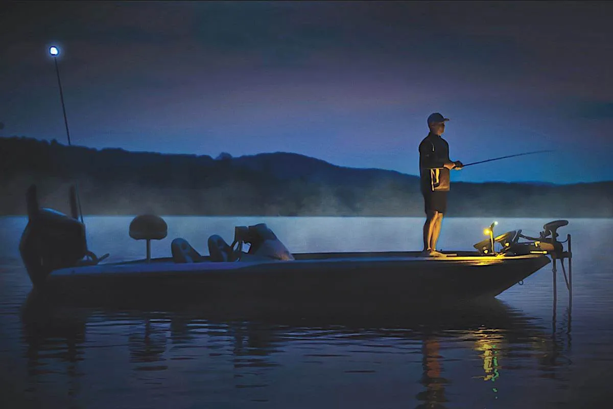 summer bass fishing at night