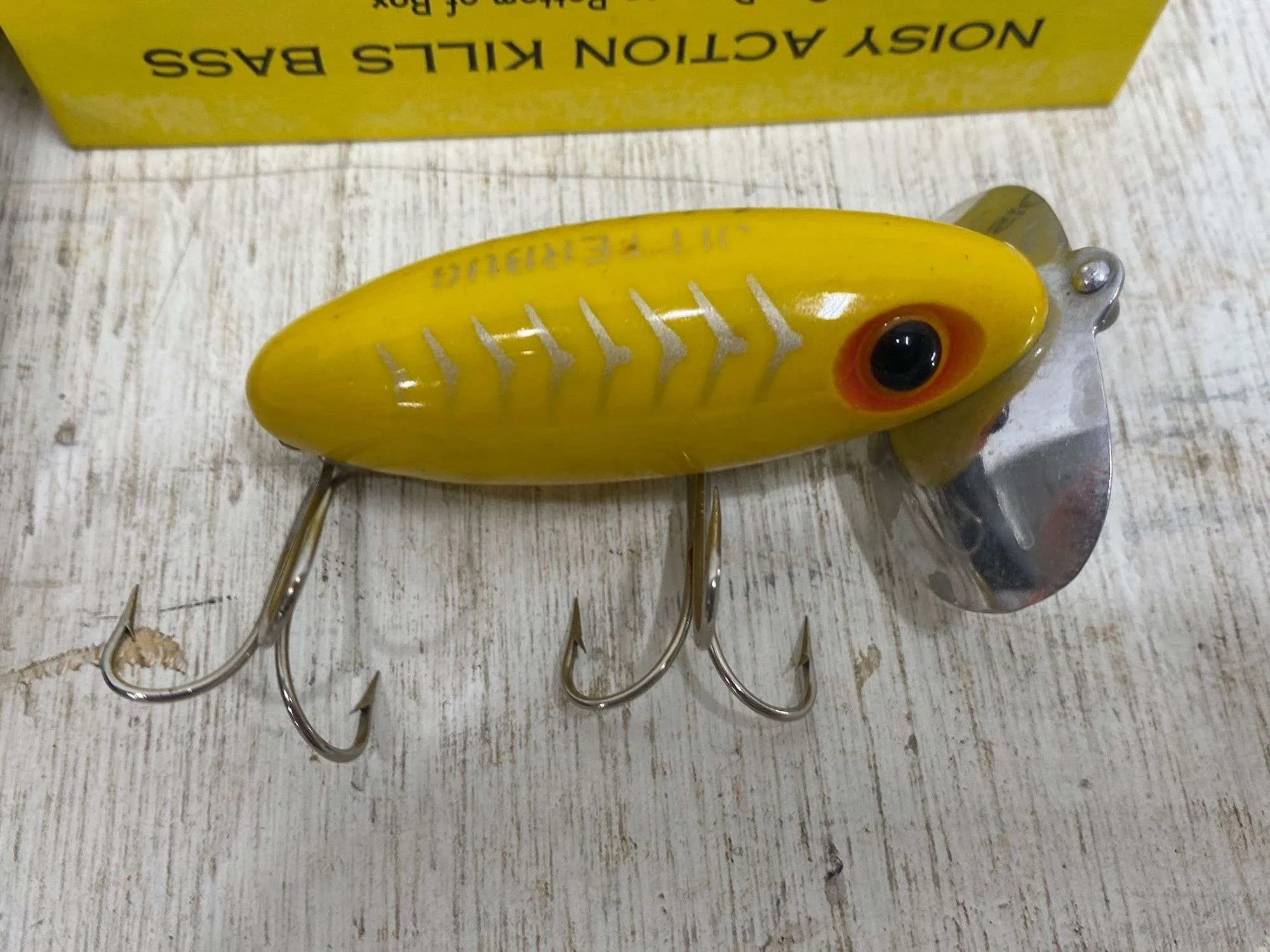 Arbogast Jitterbug topwater lure for bass fishing