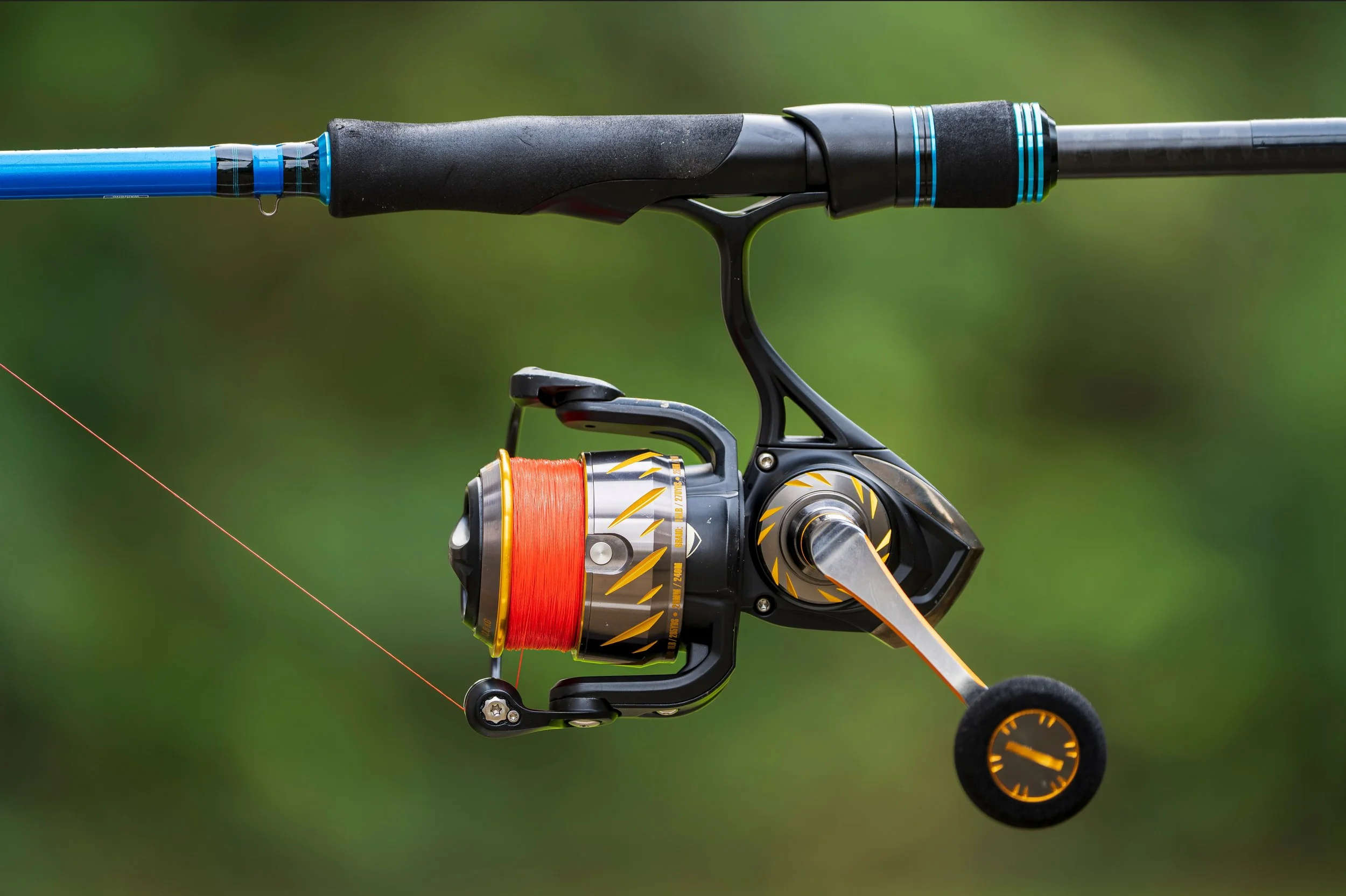 30–50 lb braided main line for power shotting for bass