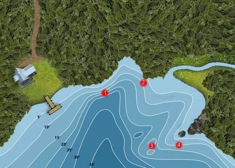 where to fish bass in the winter
